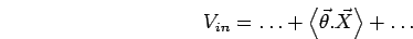 $V_{in}=\dots+\theta X_{\mbox{csp}}+\dots \; ,X_{\mbox{csp}}$